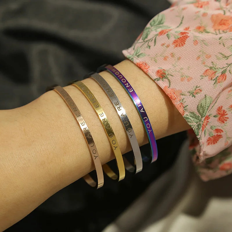 Personalized Stainless Steel Couple Bracelets Engraved Names