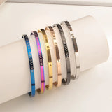 Personalized Stainless Steel Couple Bracelets Engraved Names