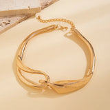 Spliced Irregular Geometry Wide Short Choker Necklace for Women