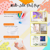 Silicone Paint Pour Cup with 5 Channels Dividers