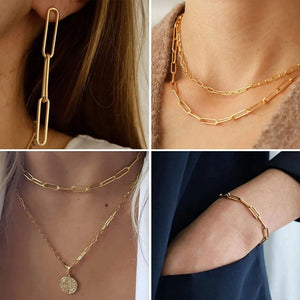 Split Rings with Lobster Claw Clasps Set for Necklace Making