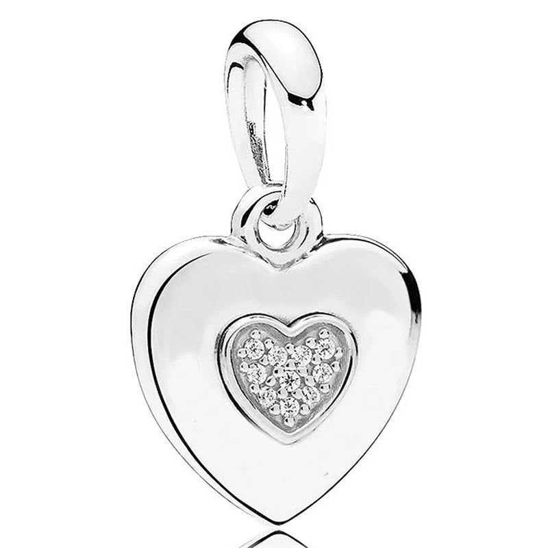 Mother Daughter Heart Dog Charm 925 Sterling Silver Bead Bracelet Jewelry
