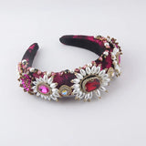 Baroque Rhinestone Pearl Headband Hair Accessories Bridal Wedding