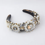 Baroque Rhinestone Pearl Headband Hair Accessories Bridal Wedding