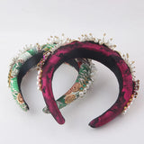 Baroque Rhinestone Pearl Headband Hair Accessories Bridal Wedding