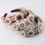 Baroque Rhinestone Pearl Headband Hair Accessories Bridal Wedding