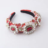 Baroque Rhinestone Pearl Headband Hair Accessories Bridal Wedding