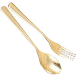 Golden Flatware Set Forks and Spoons Kitchen Cutlery