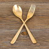 Golden Flatware Set Forks and Spoons Kitchen Cutlery