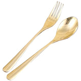 Golden Flatware Set Forks and Spoons Kitchen Cutlery