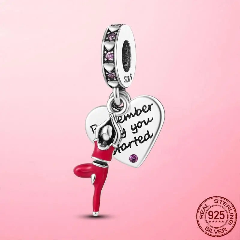 925 Silver Skate Shoes Football Charm for Bracelet