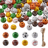 Sports Wooden Beaded Party Decor Kit Basketball Football Volleyball Baseball