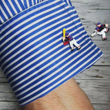 Baseball Cuff links for Boyfriend in Box