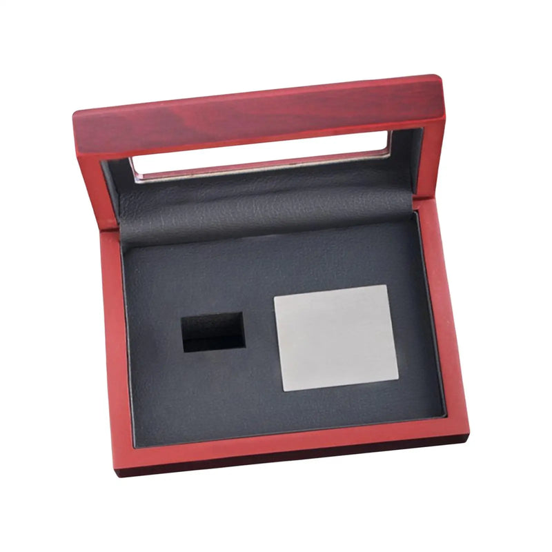Championship Rings Display Case Clear Top Nameplate Slot