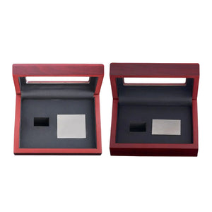 Championship Rings Display Case Clear Top Nameplate Slot