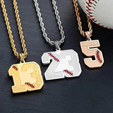 Sports Lucky Number Engrave Name Necklace Stainless Steel