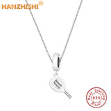 925 Sterling Silver Racket Pendant Necklace for Women