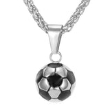 Football Necklace Stainless Steel Chain Boy's Gift
