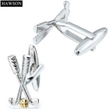 Sporty Double Golf Cufflinks Mens Shirt Dress Arrive Golf Ball Cuff Link