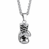 Stainless Steel Boxing Glove Pendant Necklace