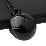Volleyball Stainless Steel Pendant Necklace with Box Chain