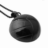 Volleyball Stainless Steel Pendant Necklace with Box Chain
