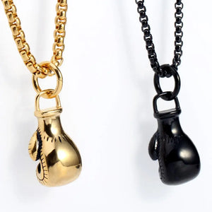 Stainless Steel Boxing Gloves Pendant Necklace