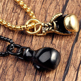 Stainless Steel Boxing Gloves Pendant Necklace
