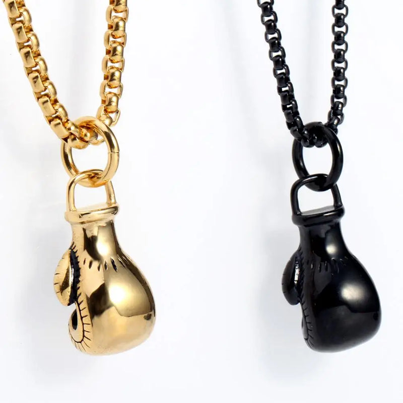 Stainless Steel Boxing Gloves Pendant Necklace