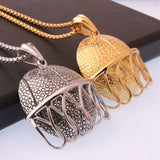 Volleyball Stainless Steel Pendant Necklace with Chain