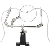 5X Magnifying Glass Auxiliary Clip Magnifier Soldering Stand Holder