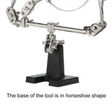 5X Magnifying Glass Auxiliary Clip Magnifier Soldering Stand Holder