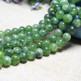 Green Diopside Loose Round Stone Beads Chalcedony 6/8/10mm