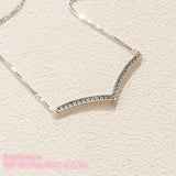 925 Silver Shimmering Wish Necklace, Clear CZ Women's Jewelry