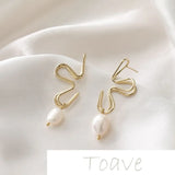 Spring 14K Gold-Clad Double-Layer Half Petal Silver Earrings