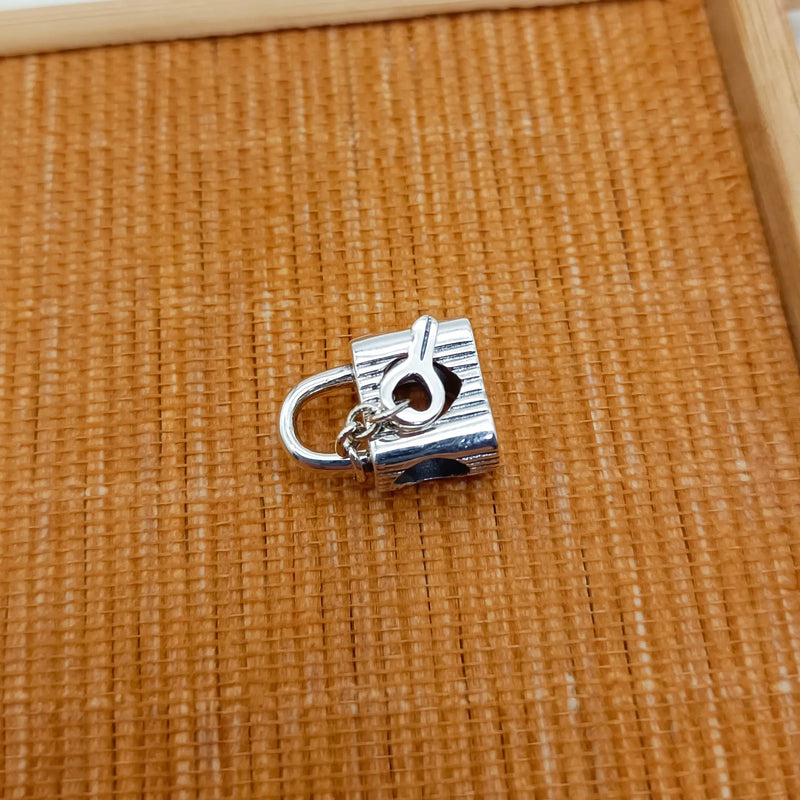 Spring Padlock & Heart Key Charm Jewelry Gift