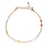 Spring Gold-color Glass Beads Natural Pearl Mixed Bracelet Arm Accessories