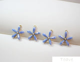 Spring Alloy Crystal Five Flower Pendant DIY Materials