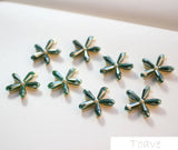 Spring Alloy Crystal Five Flower Pendant DIY Materials