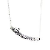 Spring Bird Curved Bar Necklace & Pendant Fits Original European Charms