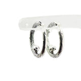 Spring Bird Hoop Earrings Sterling Silver Jewelry For Woman