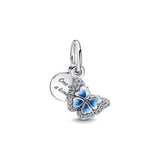 Spring Pink Flower Lock Diy Bead Fit Charms Silver 925 Sterling Bracelet