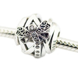 Sterling Silver Dreamy Dragonfly Charm Beads for Bracelets