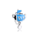 925 Sterling Silver Pendant Bracelets with Sparkling Beads