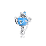 925 Sterling Silver Pendant Bracelets with Sparkling Beads