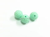 Pastel Mint Green Rhinestone Beads 100pcs