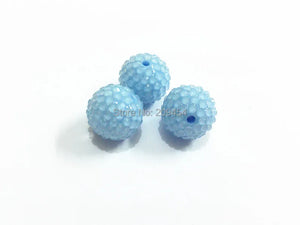 Spring Sky Beads With Rhinestone, 20MM, 100pcs/lot