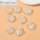 Spring Glass Pleated Lace Petal Flower Piece DIY Jewelry Making Material