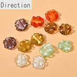 Spring Glass Pleated Lace Petal Flower Piece DIY Jewelry Making Material