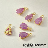 Spring Ice Zircon Drop Necklace Bracelet Ear Stud Pendant Parts DIY Ornament